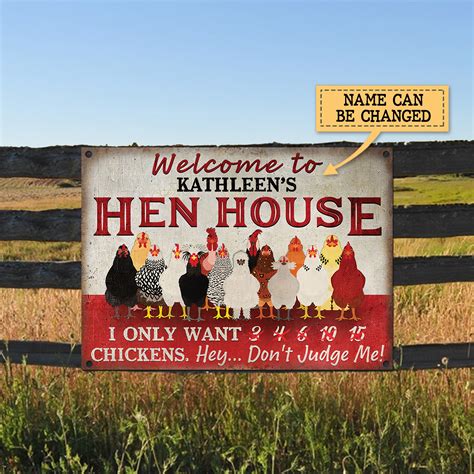 Personalized HEN HOUSE SIGN 